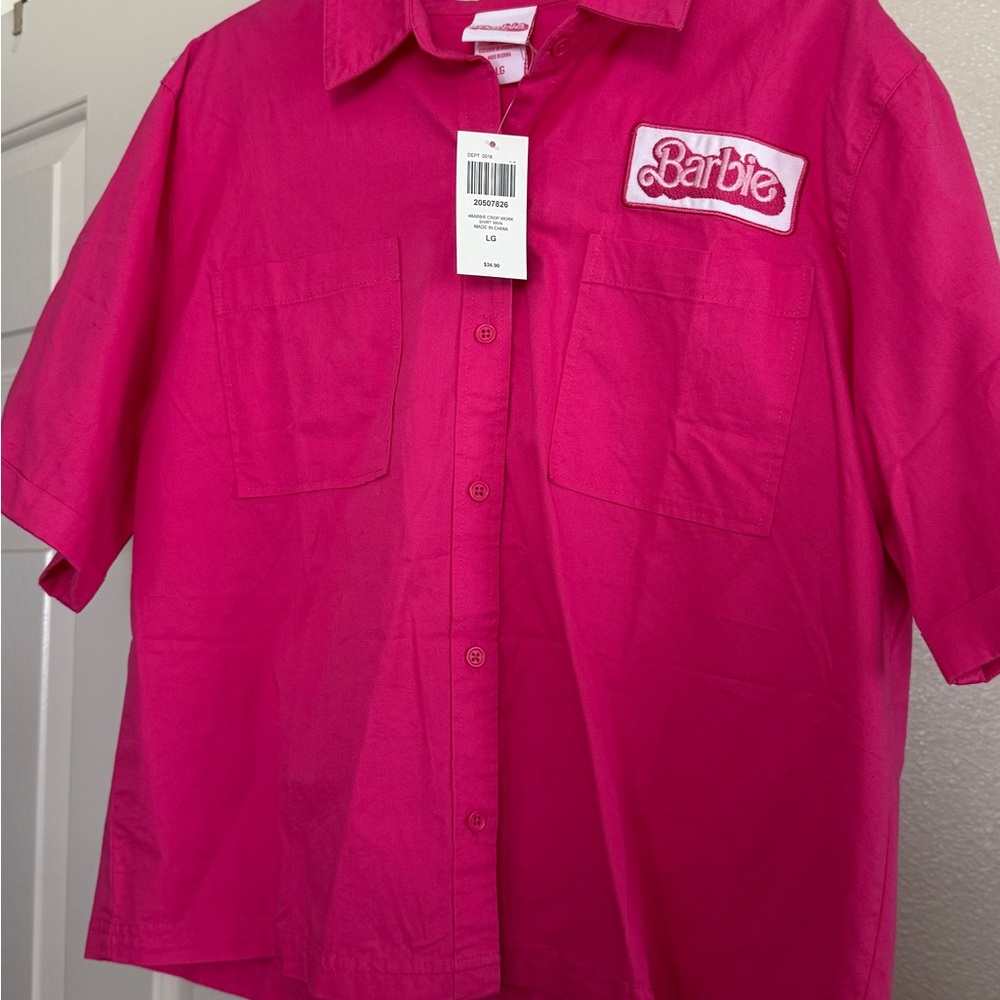 Barbie Hot Pink Button Down Shirt